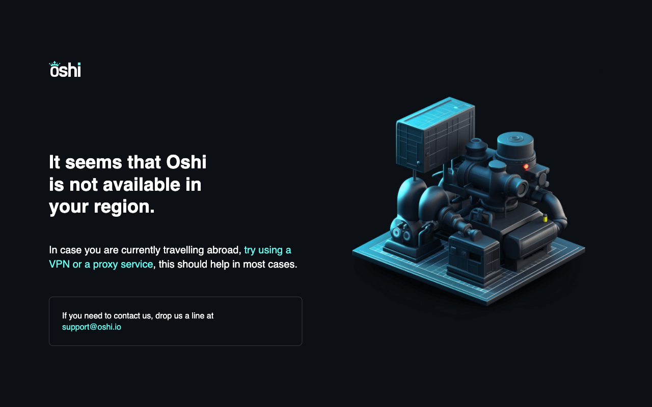 Oshi — главная страница